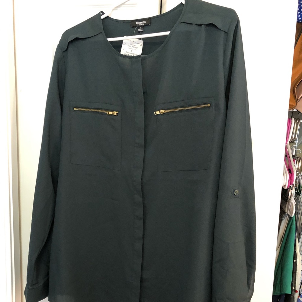 Army Green Blouse
